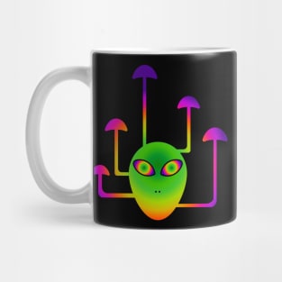 trippy mushroom alien Mug